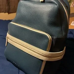 Cole Haan | Bags | Womens Blue And White Leather Backpack  display picture 1